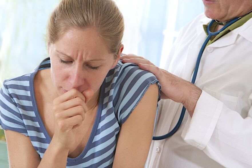 Doctor coughing while smoking